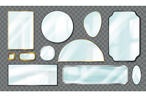 Realistic mirrors. Mirror frame, an Object Illustration by Stock-Smart-Start