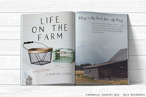 Farmhouse Country Rustic Font Duo