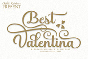 Best Valentina, a Script Font by Romiecreative (Thumbnail 1 of 7)
