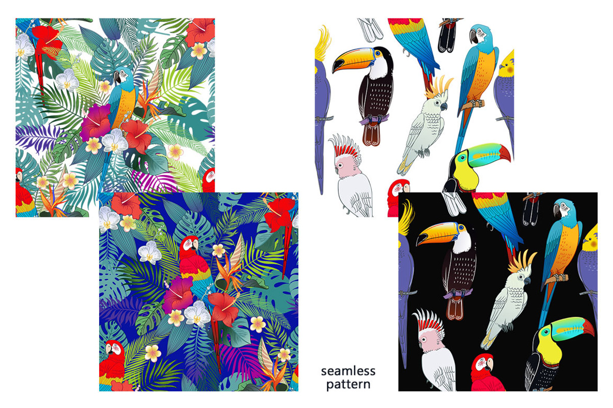 Tropical birds & flowers, an Object Graphic by Anastasia (Photo 11 of 12)