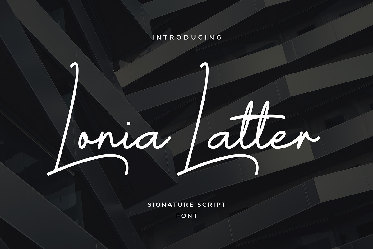 Lonia Latter Signature Font, a Script Font by UICreative (Photo 1 of 5)