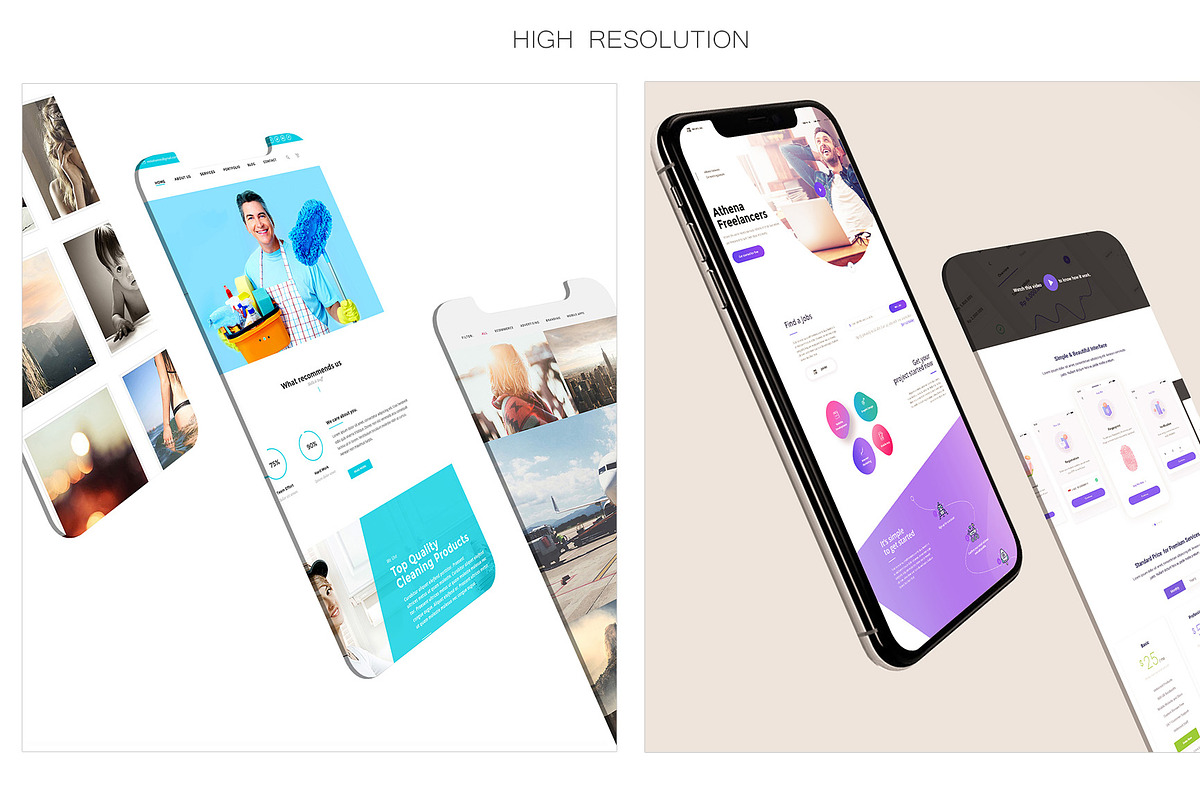 ALL 3D iPHONE MOCK-UP BUNDLE VOL-3, an iPhone Mockup by Graphicsworld125 (Photo 7 of 18)