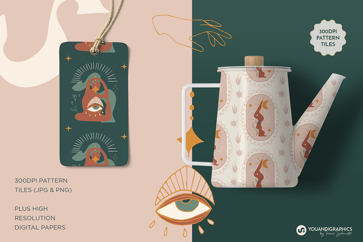 Soul Yoga Graphics Collection, a Pattern Graphic by Youandigraphics (Photo 7 of 17)