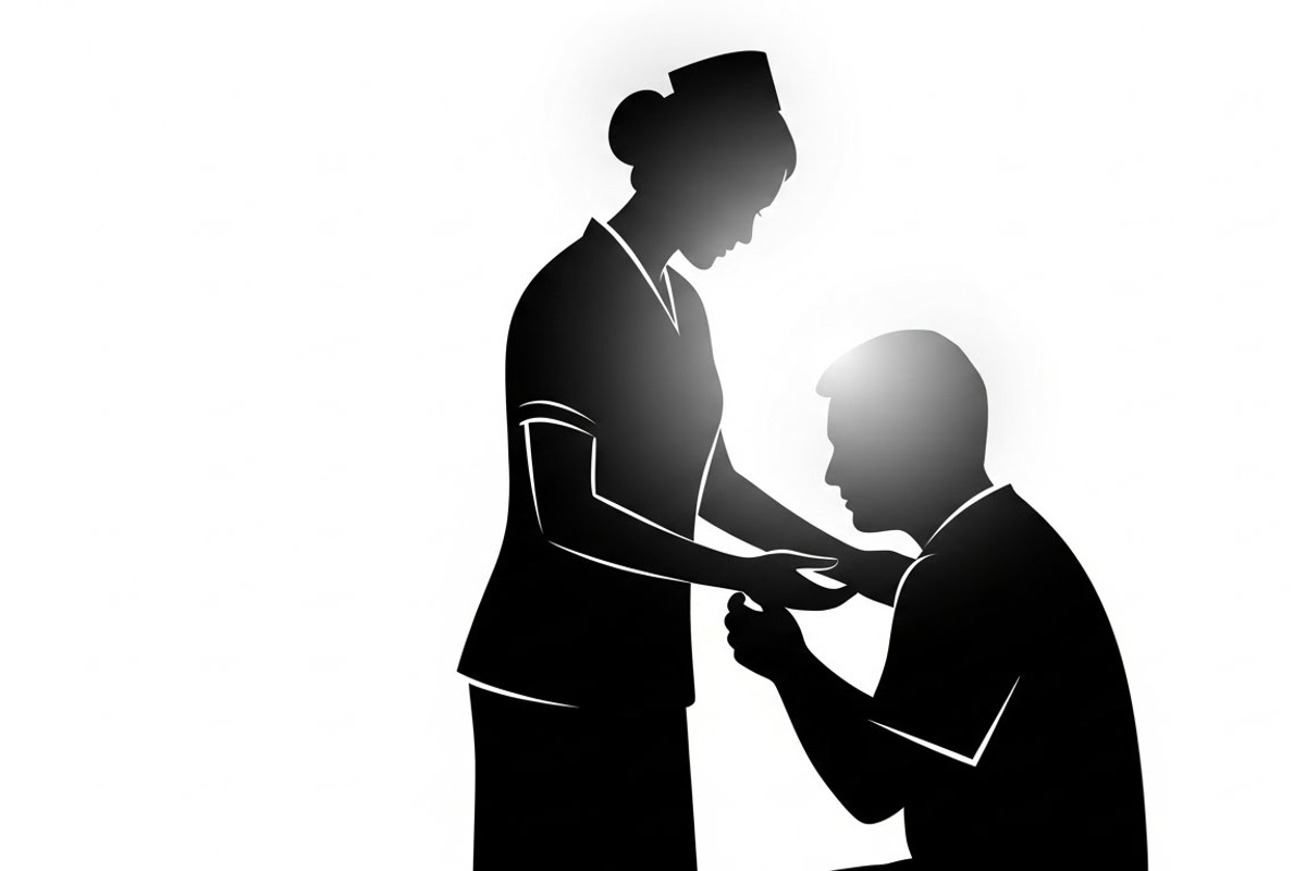 doctor and nurse silhouettes, an Illustration by Amazin_art (Photo 2 of 31)