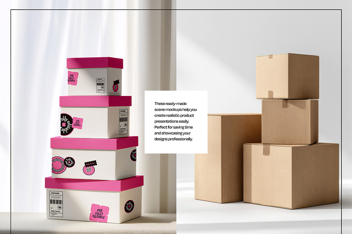 Mailer Box Mockup Set, a Packaging Mockup by Mego-studio (Photo 5 of 10)