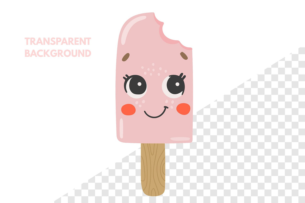 Cute Ice Cream Illustration, a Food Illustration by ⋒DesignECShop⋒ (Photo 2 of 3)