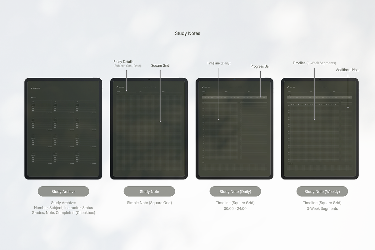 Digital Planner 2024 | Dark Green, an App Template by SydneyYeom (Photo 8 of 11)