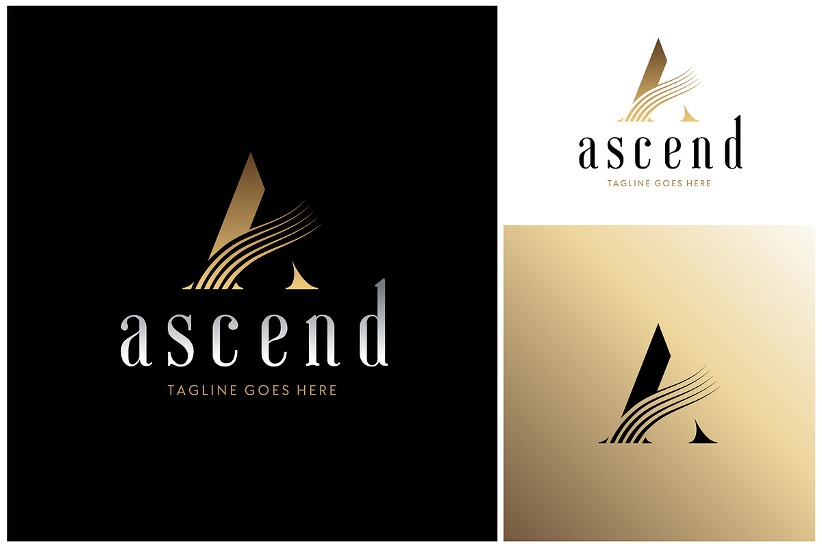 Letter A Golden Hair Lines Logo, a Branding & Logo Template by Enola99d (Photo 1 of 2)
