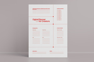 Digital Planner, a Flyer Template by graphicook