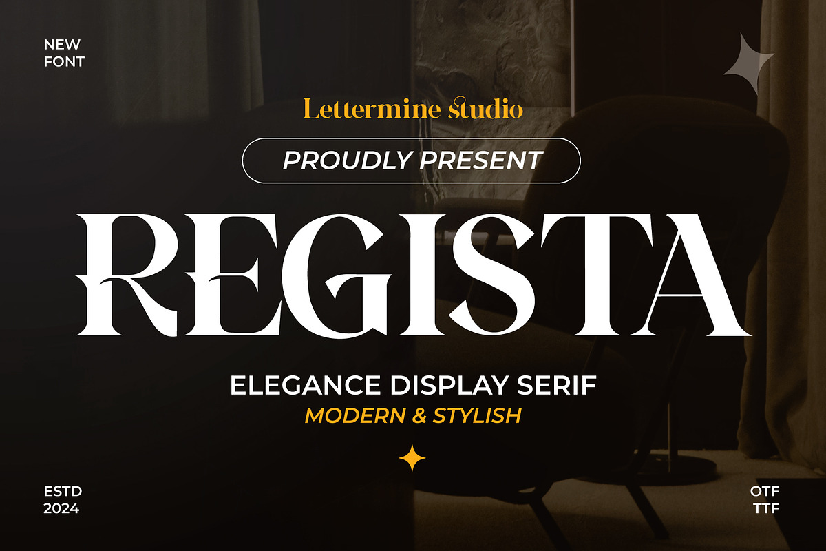 Regista - Display Serif, a Serif Font by Lettermine (Photo 1 of 10)