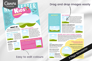 Kids Newsletter Canva Template