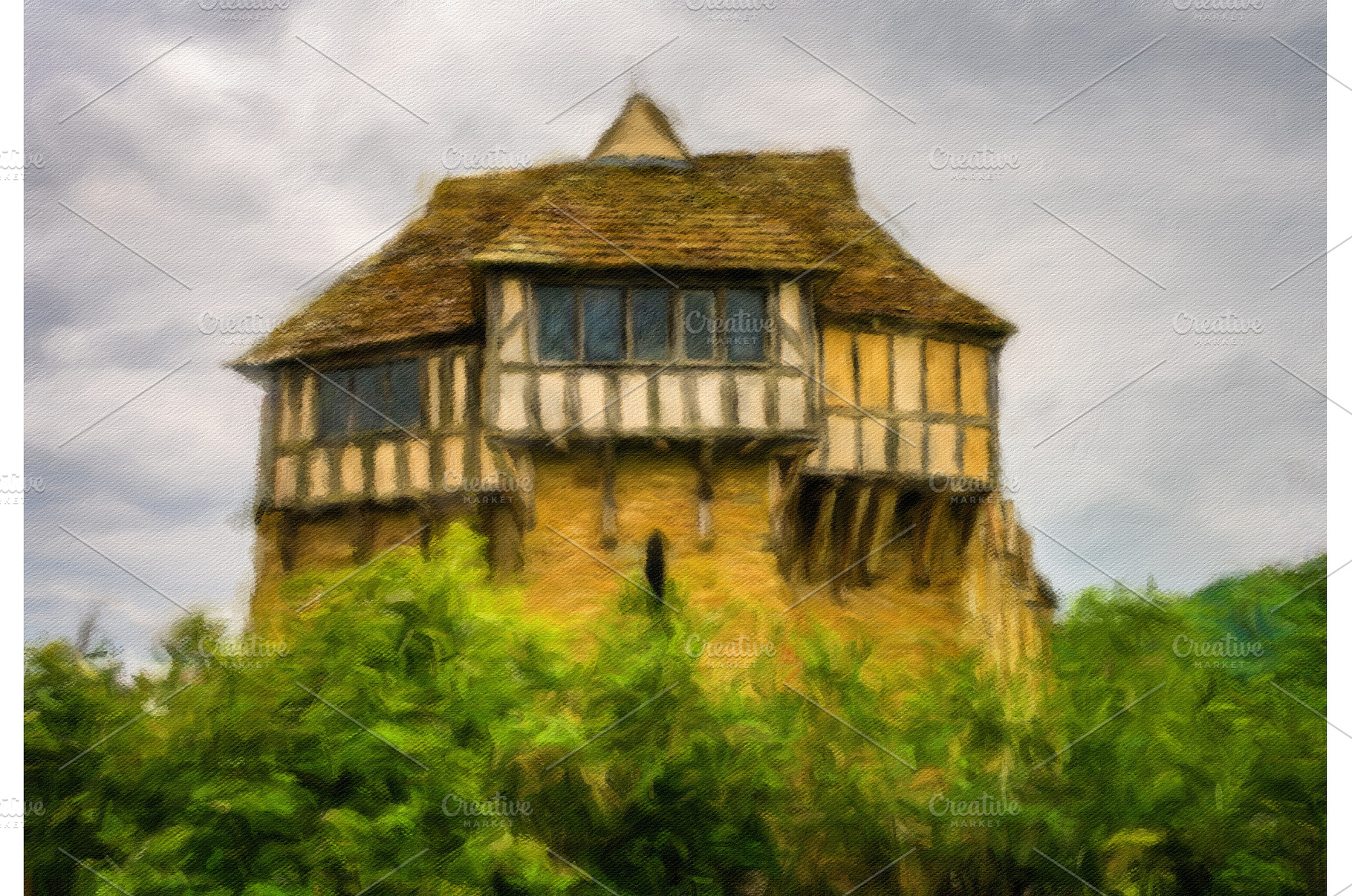 Oil painting of the 13th Century, an Architecture Photo by Backyard Stock