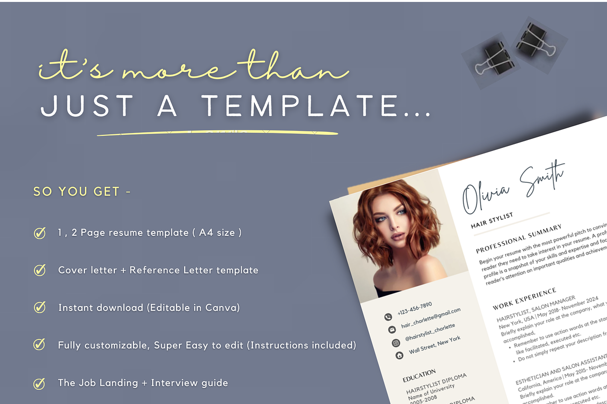Hair Stylist Resume CV Template, a Resume Template by Climbwithelevator (Photo 7 of 8)