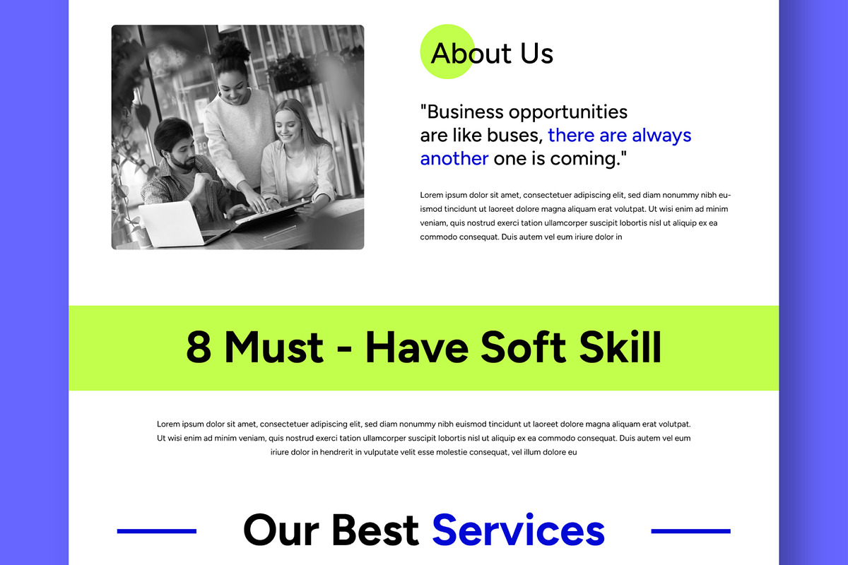 Creative Agency Landing Page Layout, an UI Kit Template by CreativeShaper (Photo 3 of 5)