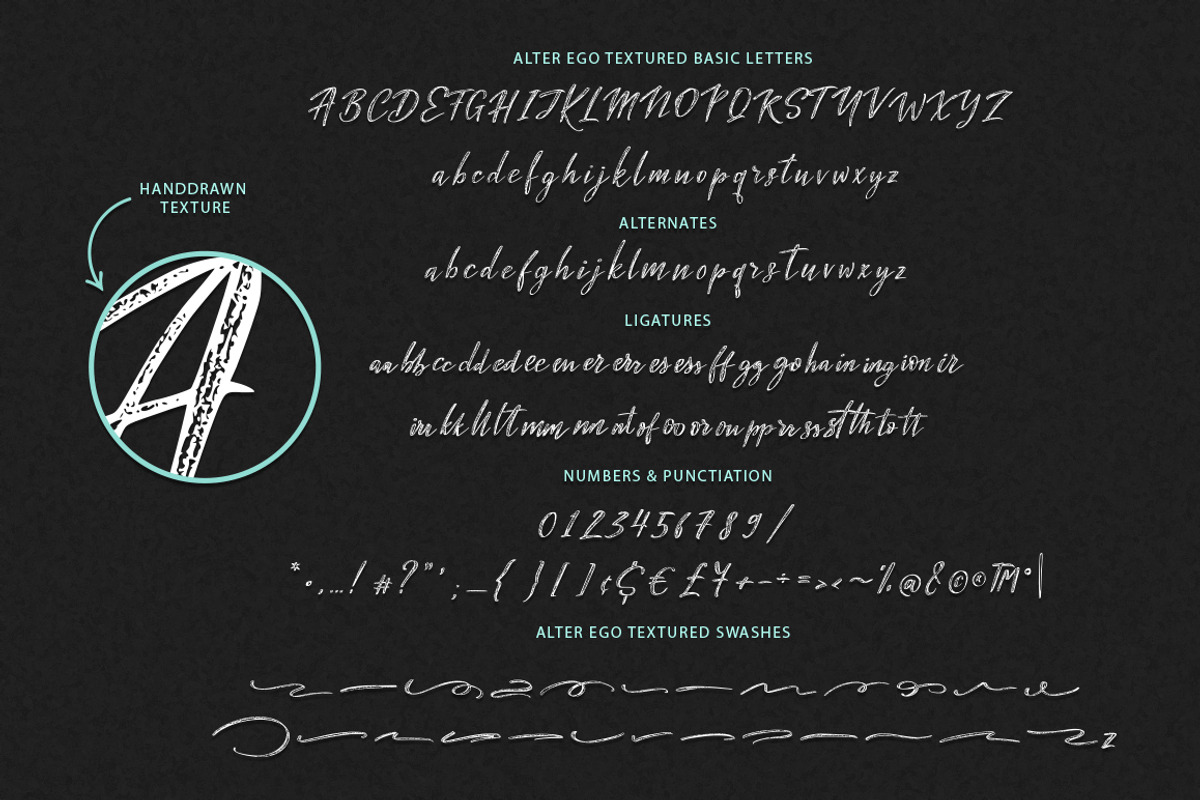 Alter Ego duo font + 2 extra fonts., a Script Font by Red Ink (Photo 11 of 11)