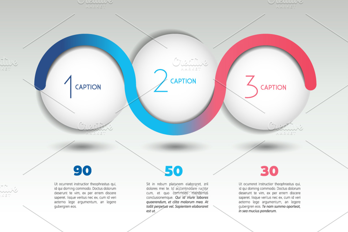 3 steps option banner., a Background Graphic by VectorAN