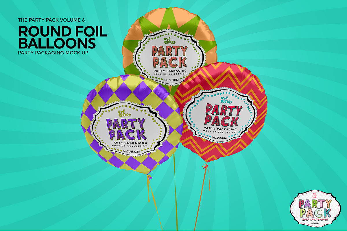 Round Foil Balloons Mockup, a Product Mockup by INCDesign (Photo 5 of 7)