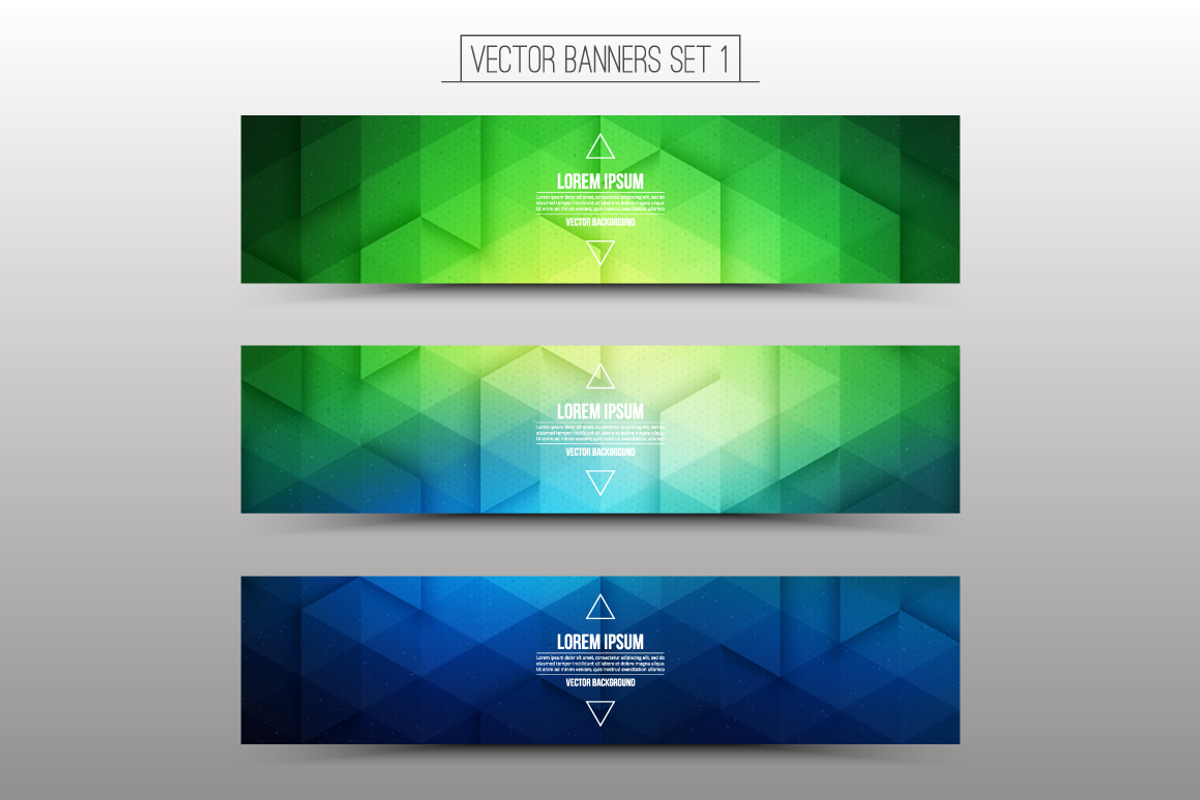 Geometrical Vector Web Banners, an UI Kit Template by yamonstro (Photo 2 of 4)