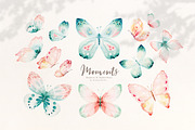 Watercolor peonies and butterflies, an Animal Illustration by Peace ART (Thumbnail 5 of 14)