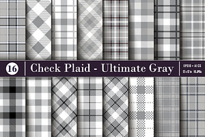 Tartan Plaid Ultimate Gray