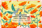 Fairy Under The Flowers, an Illustration by Arie Clares (Thumbnail 1 of 7)