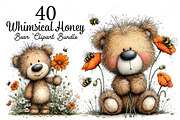 Whimsical Honey Bear Clipart Bundle, a Seasonal Illustration by Canvas Craft (Thumbnail 1 of 10)