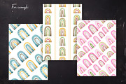 Watercolor Boho Rainbows Set, an Object Graphic by OrangePeafowlArt (Thumbnail 13 of 16)