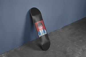 Realistic Skateboard Deck Mockup