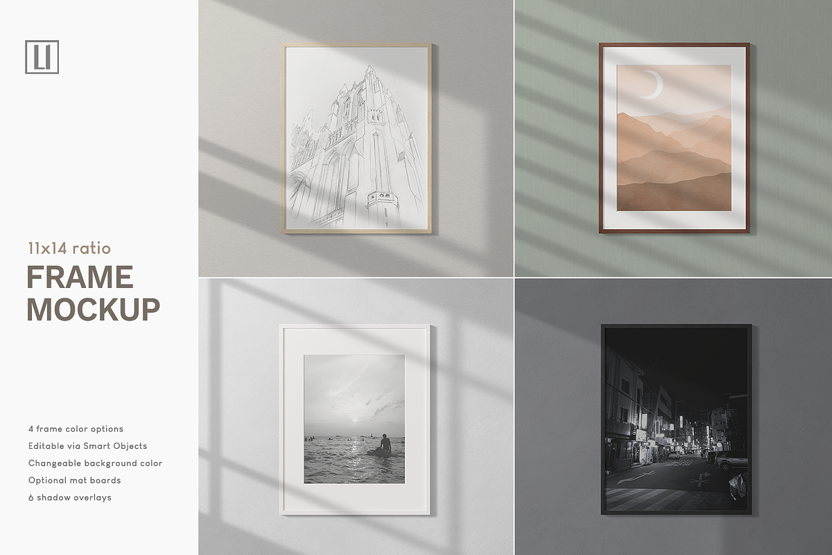11x14 Frame Mockup, a Product Mockup by Lelu Art Design (Photo 1 of 11)