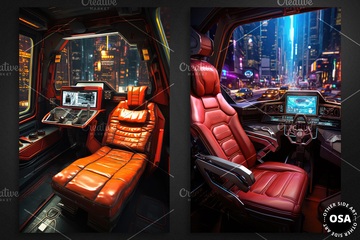 Cyberpunk Vehicle Interior Poster, a Background Graphic by Other Side Art (Photo 4 of 5)
