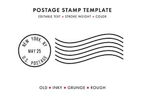 Postage Stamp Template Set Updated