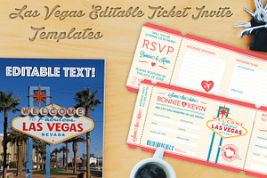 Las Vegas Vector Invite Tickets, an Invitation Template by Pingebat