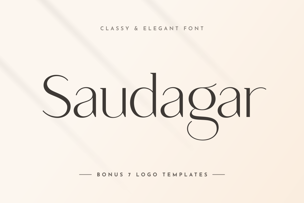 Saudagar Display Font + 7 Bonus Logo, a Sans Serif Font by Sensatype (Photo 15 of 15)