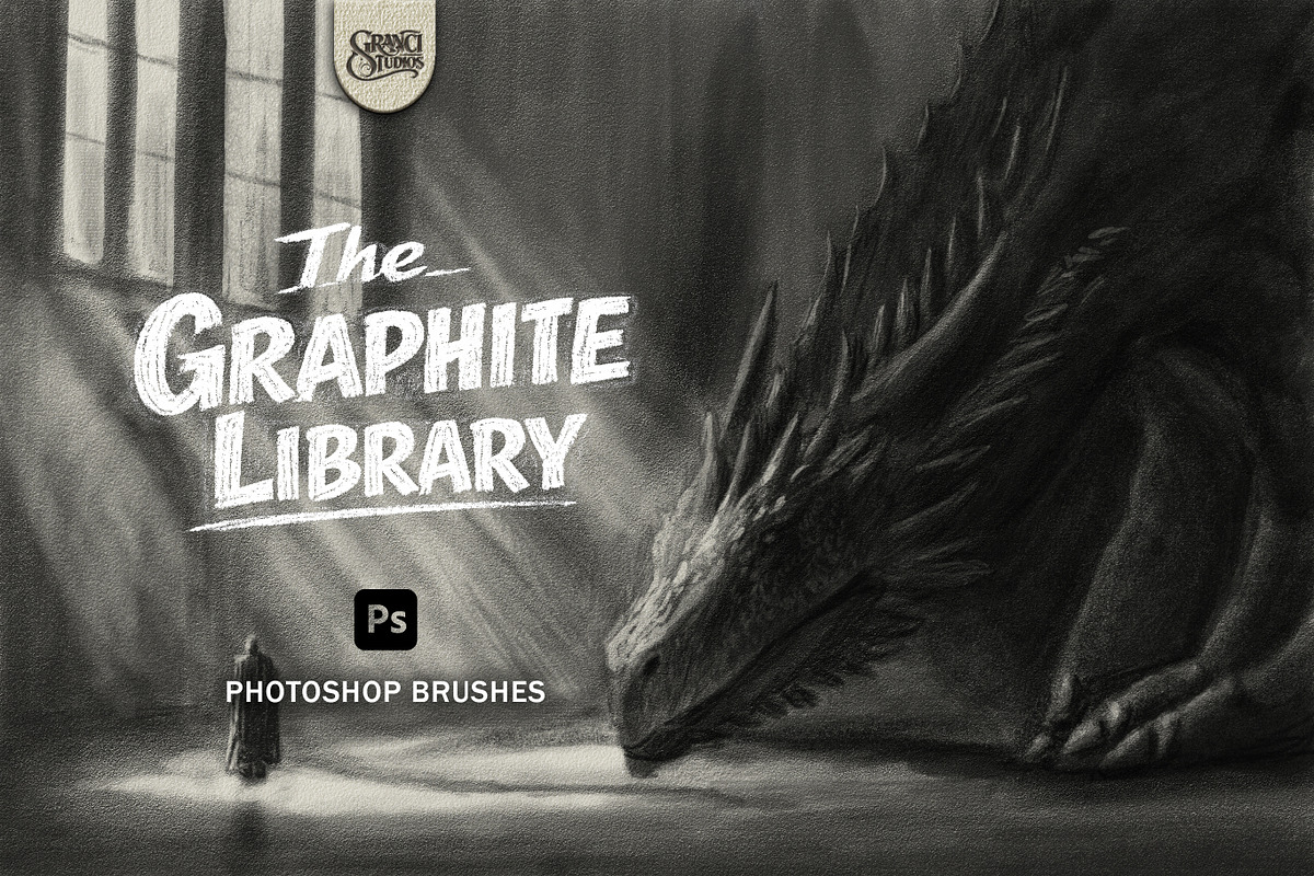 The Graphite Library-Photoshop, a Brush Add-On by GRANCI STUDIOS (Photo 1 of 9)