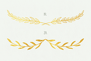 Gold Glitter Leaves Clipart, a Decorative Illustration by Minky Moo Creations (Thumbnail 7 of 17)