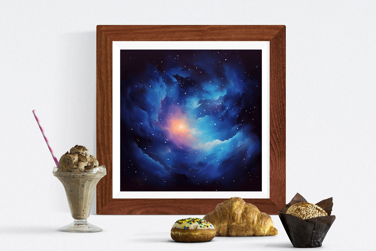 BLUE GALAXIES space backgrounds, a Background Graphic by Mermaids Cove (Photo 6 of 9)