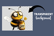 Christmas Quirky Funny Bee Clipart, an Illustration by Designworld (Thumbnail 2 of 6)