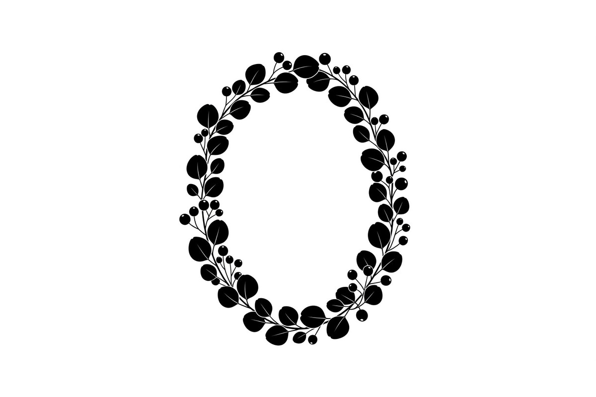 Floral Oval Wreath SVG Bundle, an Illustration by yasushie (Photo 13 of 31)