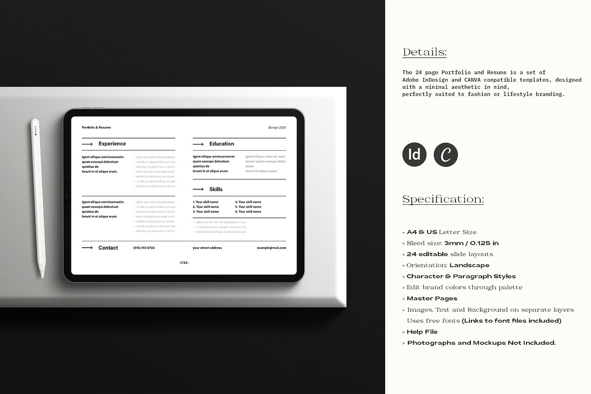 Design Portfolio and Resume Template, a Brochure Template by ArtisanaAura (Photo 4 of 12)