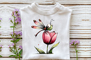 Whimsical Spring Dragonfly Clipart, an Illustration by OK Design (Thumbnail 5 of 6)