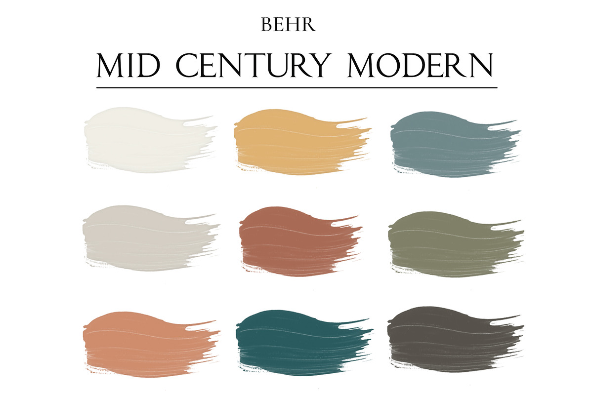 Behr Mid Century Modern Paint Colors, a Presentation Template by CONCEPT COLORS (Photo 2 of 9)