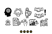 Business Risk Management Icons, an Illustration by designvectx (Thumbnail 3 of 3)