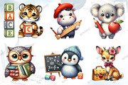 Back to School Animal Clipart, a Graphic by designcity5 (Thumbnail 2 of 5)