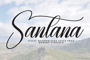 Santana | Script Font, a Handwritten Font by Scratchones (Thumbnail 1 of 9)