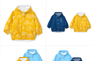 Baby Raincoat Mock-ups Set&Generator