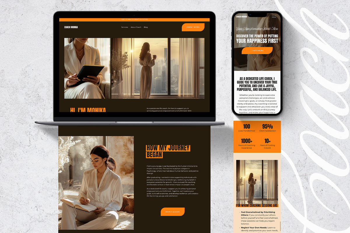 Coach Squarespace Website Template, a Squarespace Template by DesignsbyMariaStudio (Photo 6 of 10)