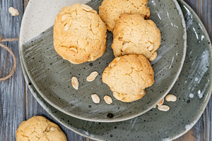 Cookies plate home pastry baked biscuits peanut, a Food & Drink Photo by Photo Drive Studio