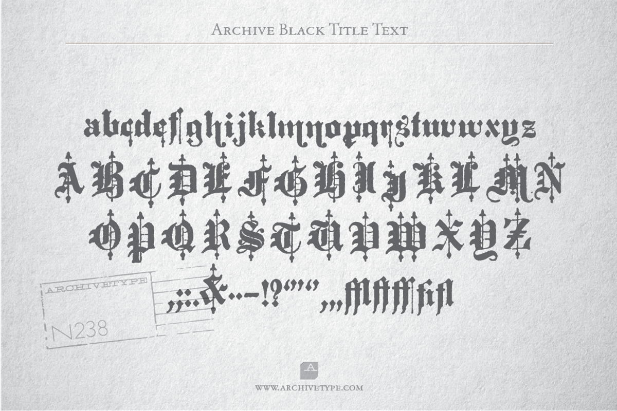 Archive Black Title Text preview 3