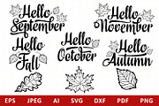 Hello Fall lettering mini bundle svg, an Object Graphic by Zoya Miller (Thumbnail 2 of 5)