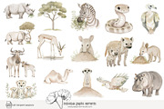 100 African savanna animals clip art, an Animal Illustration by Poppy Lane Studio (Thumbnail 6 of 12)